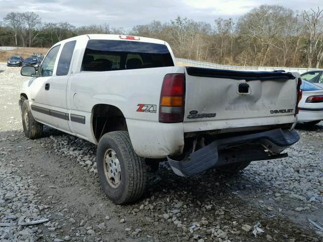 2GCEK19T221393459 - 2002 CHEVROLET SILVERADO WHITE photo 3