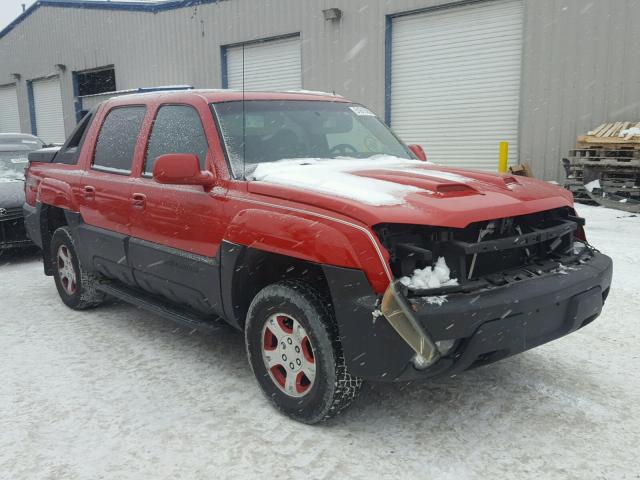 3GNEK13T22G104135 - 2002 CHEVROLET AVALANCHE RED photo 1