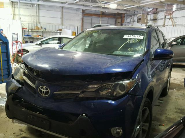 2T3RFREV6EW140068 - 2014 TOYOTA RAV4 XLE BLUE photo 2