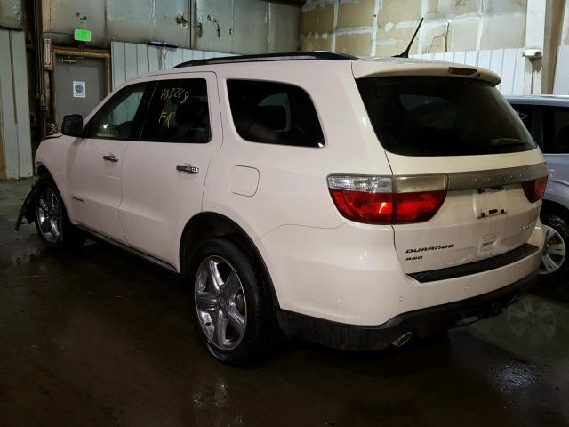 1D4SE5GT0BC725223 - 2011 DODGE DURANGO CI WHITE photo 3