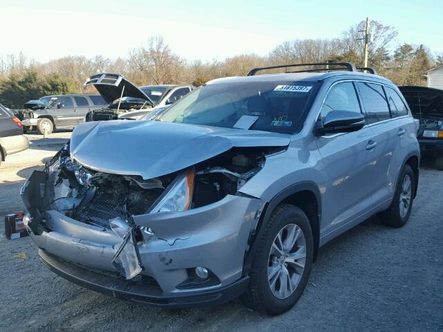 5TDJKRFH5FS127459 - 2015 TOYOTA HIGHLANDER SILVER photo 2