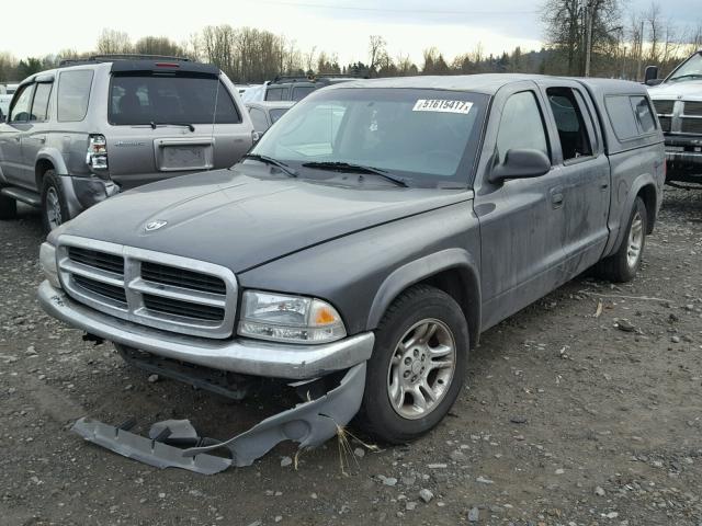 1D7HL38K94S589874 - 2004 DODGE DAKOTA QUA GRAY photo 2