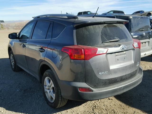 2T3BFREVXEW156582 - 2014 TOYOTA RAV4 LE GRAY photo 3