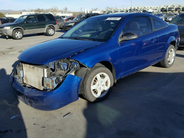 1G1AK12F957640219 - 2005 CHEVROLET COBALT BLUE photo 2