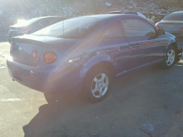 1G1AK12F957640219 - 2005 CHEVROLET COBALT BLUE photo 4