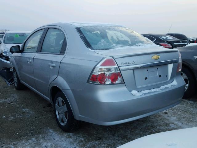 KL1TD5DE9BB192747 - 2011 CHEVROLET AVEO LS SILVER photo 3