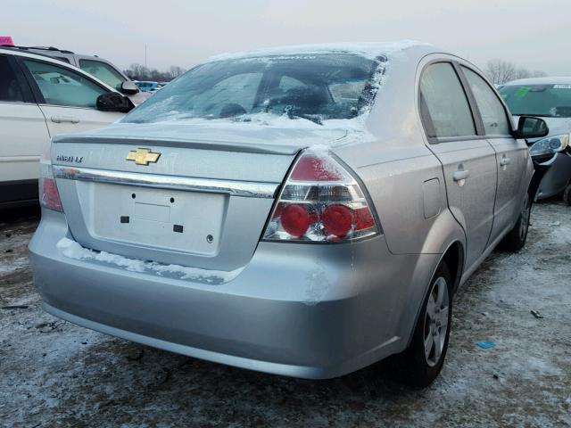 KL1TD5DE9BB192747 - 2011 CHEVROLET AVEO LS SILVER photo 4