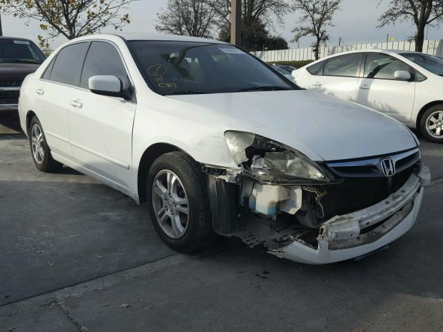 1HGCM56367A033137 - 2007 HONDA ACCORD SE WHITE photo 1