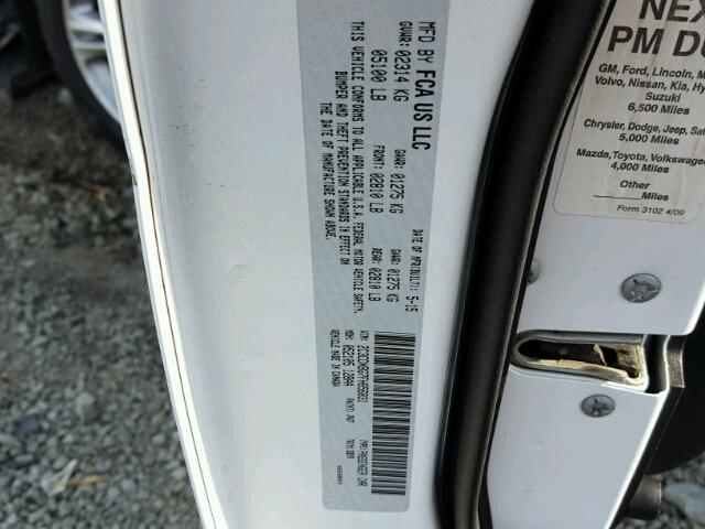 2C3CDXBG7FH856831 - 2015 DODGE CHARGER SE WHITE photo 10