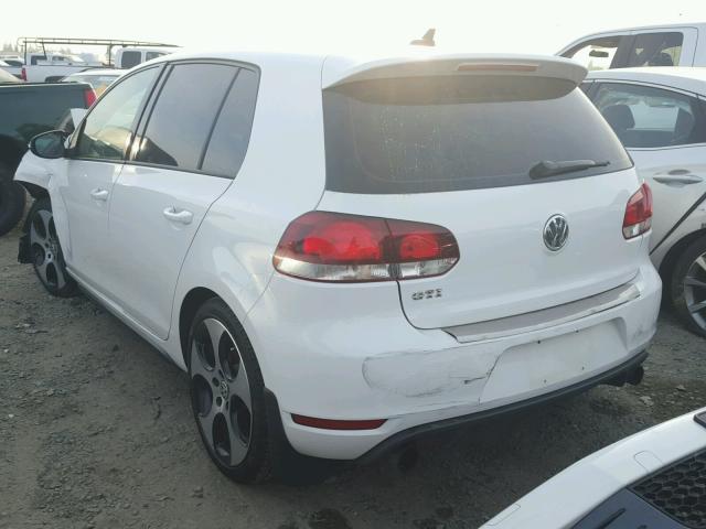 WVWHD7AJ0BW108786 - 2011 VOLKSWAGEN GTI WHITE photo 3