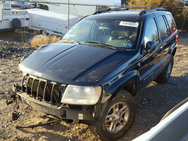 1J4GW48N84C415943 - 2004 JEEP GRAND CHER BLACK photo 2