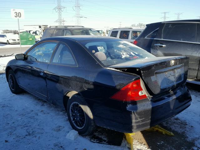 1HGEM22083L045811 - 2003 HONDA CIVIC EX შავი ფოტო 3