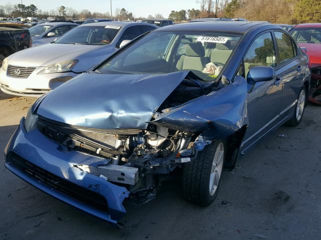 1HGFA16867L089030 - 2007 HONDA CIVIC EX BLUE photo 2
