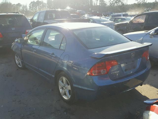 1HGFA16867L089030 - 2007 HONDA CIVIC EX BLUE photo 3