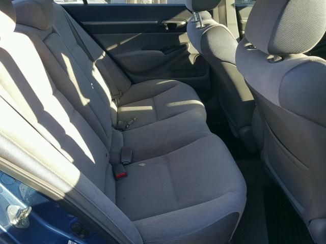 1HGFA16867L089030 - 2007 HONDA CIVIC EX BLUE photo 6