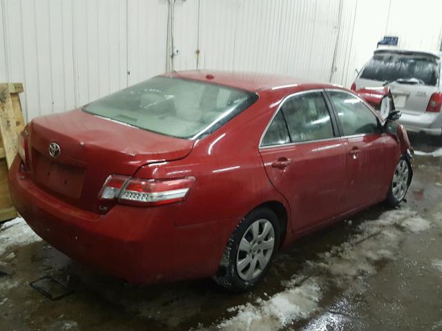 4T4BF3EK6BR171822 - 2011 TOYOTA CAMRY BASE RED photo 4