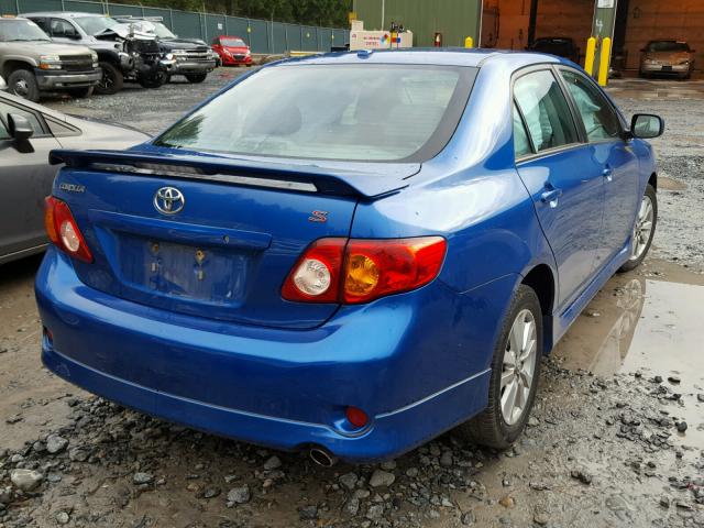 2T1BU4EE8AC442167 - 2010 TOYOTA COROLLA BA BLUE photo 4