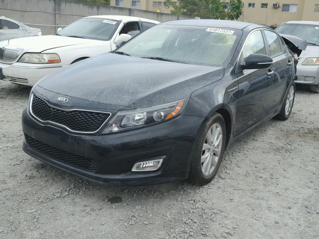 5XXGN4A74EG315697 - 2014 KIA OPTIMA EX BLACK photo 2