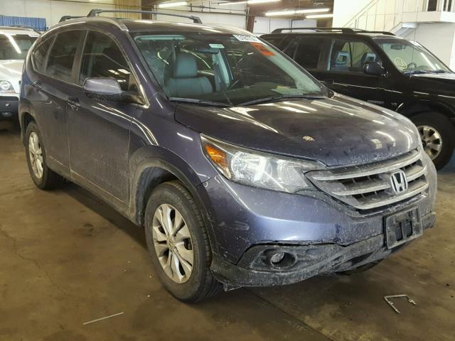 2HKRM4H76DH608246 - 2013 HONDA CR-V EXL BLUE photo 1