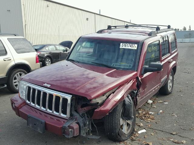 1J8HG48N07C691215 - 2007 JEEP COMMANDER RED photo 2