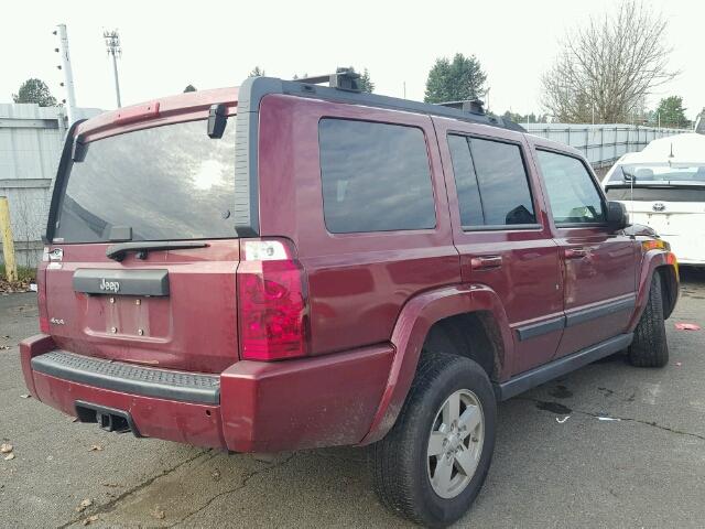 1J8HG48N07C691215 - 2007 JEEP COMMANDER RED photo 4