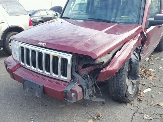 1J8HG48N07C691215 - 2007 JEEP COMMANDER RED photo 9