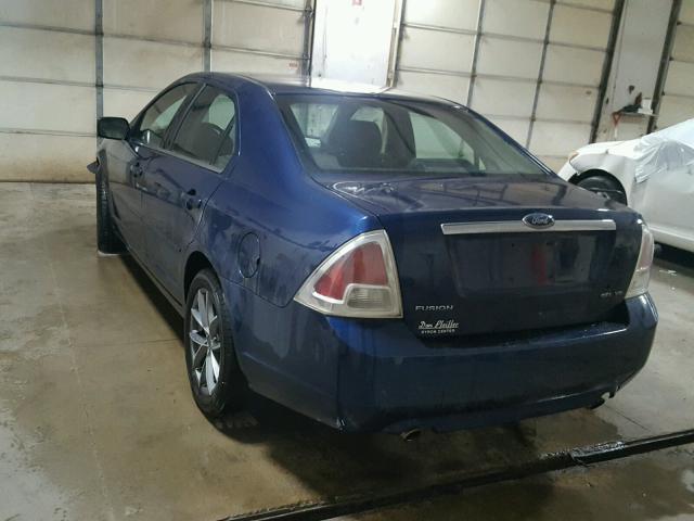 3FAHP08127R114187 - 2007 FORD FUSION SEL BLUE photo 3