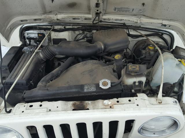 1J4FA29P32P740830 - 2002 JEEP WRANGLER / WHITE photo 7