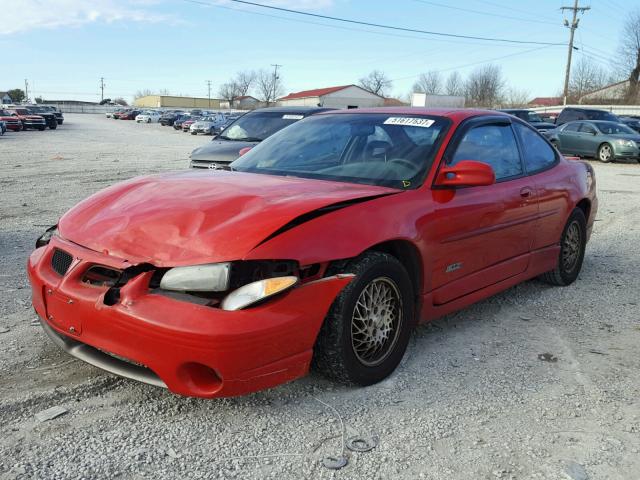 1G2WP1218VF343052 - 1997 PONTIAC GRAND PRIX RED photo 2