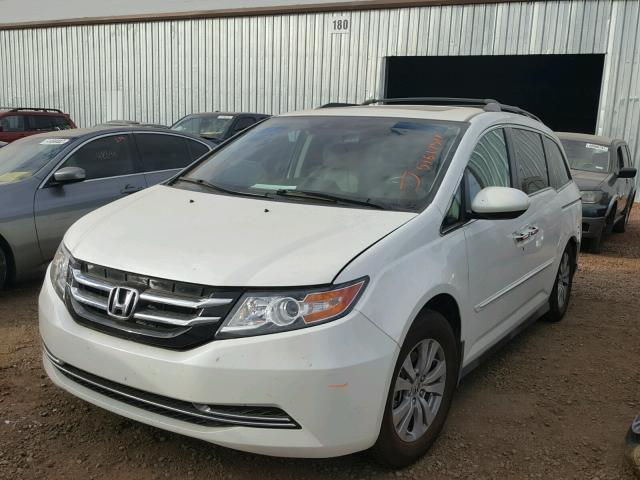 5FNRL5H6XEB092604 - 2014 HONDA ODYSSEY EX WHITE photo 2