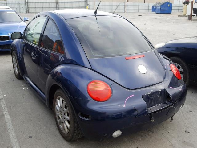 3VWCK31C54M420869 - 2004 VOLKSWAGEN NEW BEETLE 蓝色 照片 3