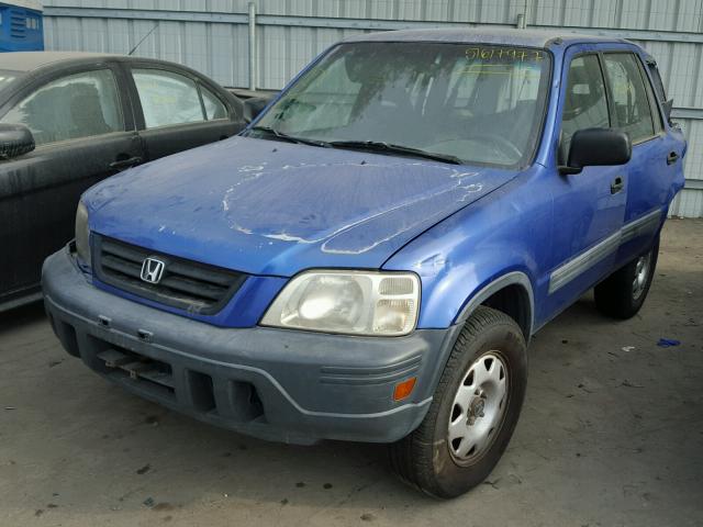 JHLRD18461C004596 - 2001 HONDA CR-V LX BLUE photo 2