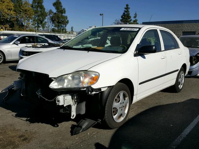 1NXBR32E45Z564920 - 2005 TOYOTA COROLLA CE WHITE photo 2