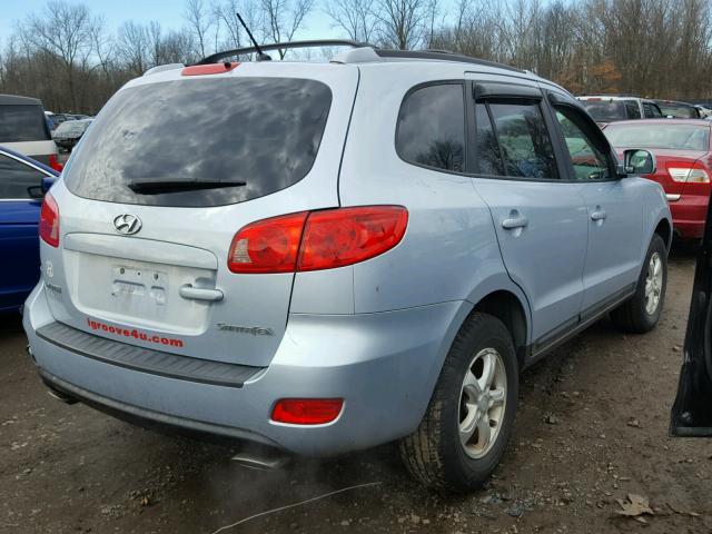 5NMSG13D27H037313 - 2007 HYUNDAI SANTA FE G BLUE photo 4