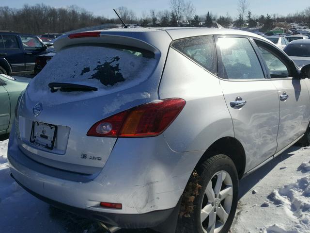 JN8AZ18W49W208194 - 2009 NISSAN MURANO S SILVER photo 4