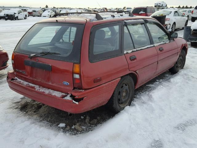 1FAPP15J7PW235607 - 1993 FORD ESCORT LX MAROON photo 4