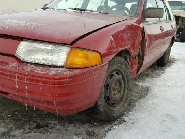 1FAPP15J7PW235607 - 1993 FORD ESCORT LX MAROON photo 9