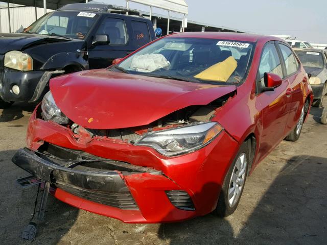 2T1BURHEXGC508798 - 2016 TOYOTA COROLLA L RED photo 2