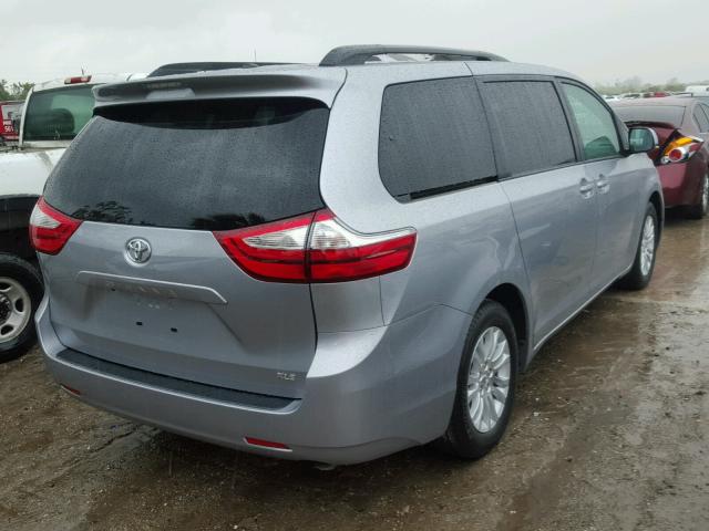 5TDYZ3DC8HS809415 - 2017 TOYOTA SIENNA XLE SILVER photo 4