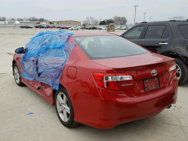 4T1BF1FKXEU784026 - 2014 TOYOTA CAMRY L RED photo 3