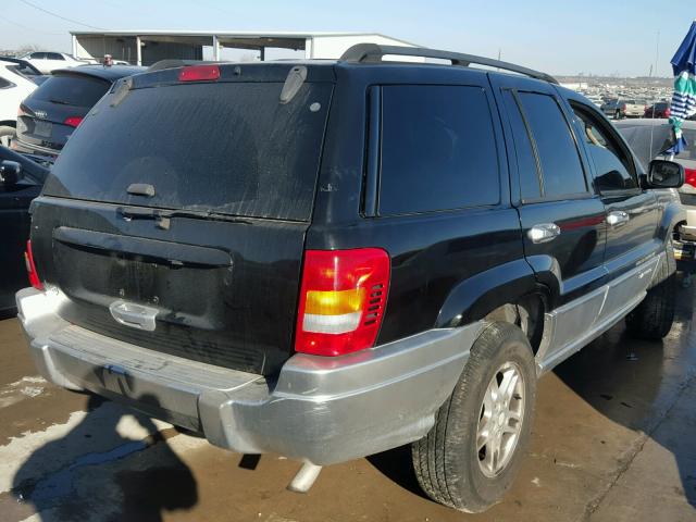 1J4GX48S52C164105 - 2002 JEEP GRAND CHER BLACK photo 4