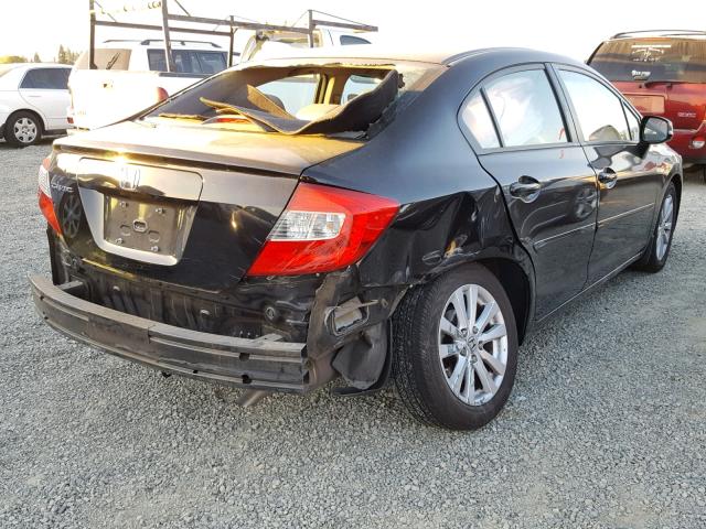 2HGFB2F9XCH580204 - 2012 HONDA CIVIC EXL 黑色 照片 4