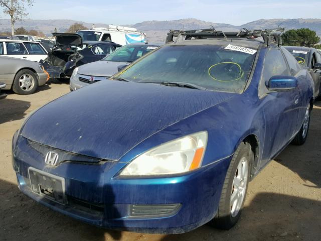 1HGCM82755A009905 - 2005 HONDA ACCORD EX BLUE photo 2