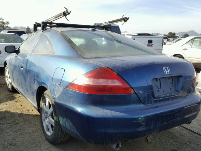 1HGCM82755A009905 - 2005 HONDA ACCORD EX BLUE photo 3