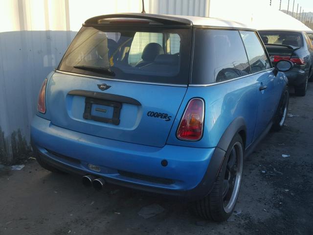 WMWRE33433TD59919 - 2003 MINI COOPER S BLUE photo 4