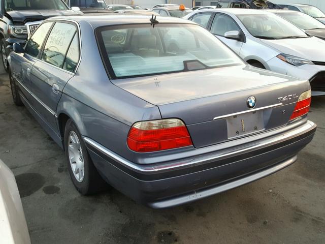 WBAGH83481DP27155 - 2001 BMW 740 IL BLUE photo 3