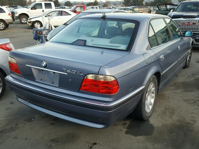 WBAGH83481DP27155 - 2001 BMW 740 IL BLUE photo 4