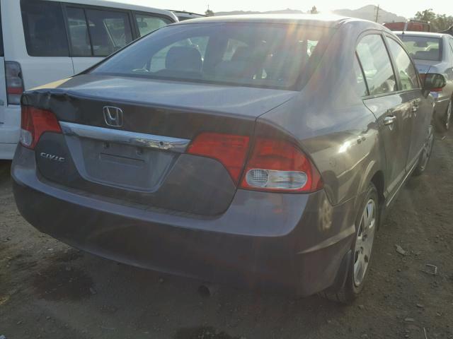 19XFA16579E021139 - 2009 HONDA CIVIC LX GRAY photo 4