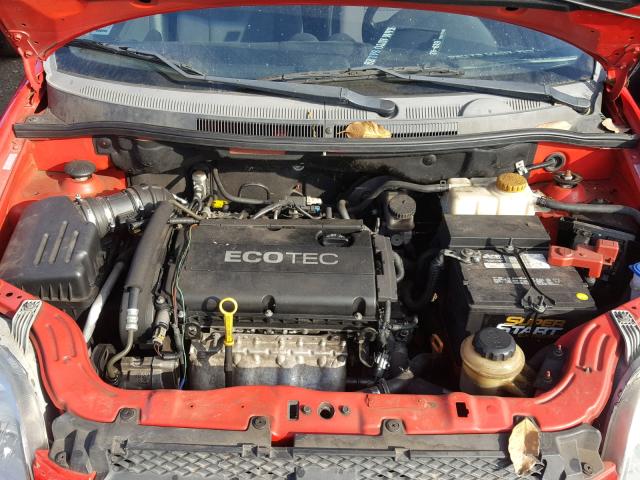 KL1TD5DE5AB089551 - 2010 CHEVROLET AVEO LS RED photo 7