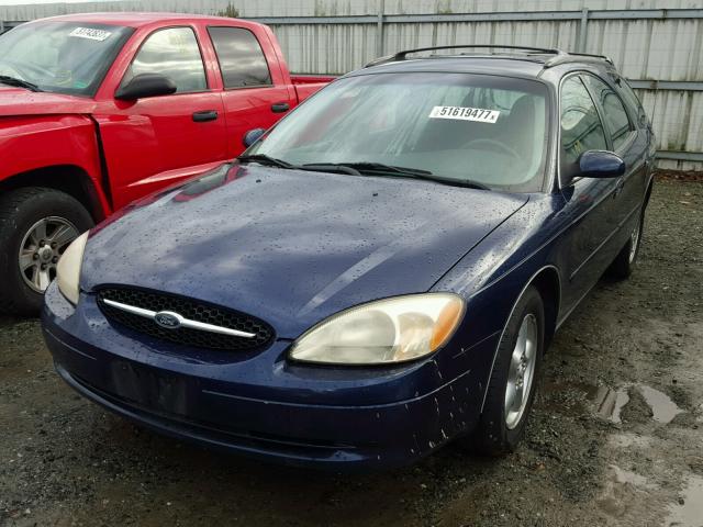 1FAFP58U81G128334 - 2001 FORD TAURUS SE BLUE photo 2